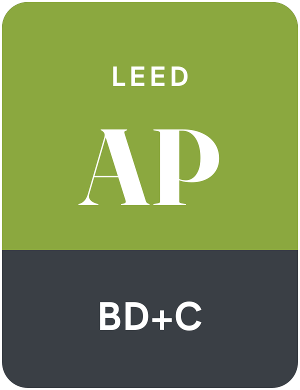 LEED AP, Building Design + Construction credential badge