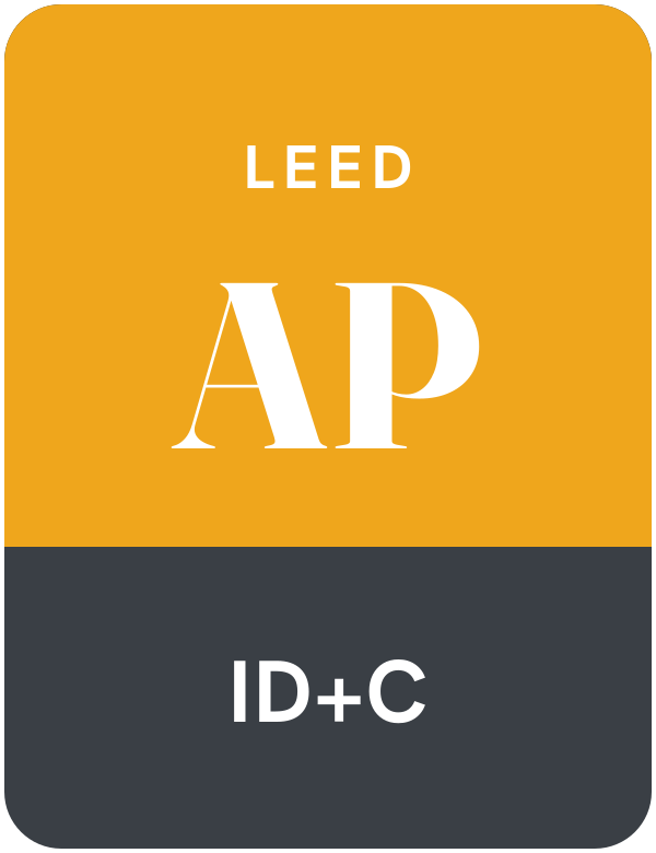 LEED AP, Interior Design + Construction credential badge